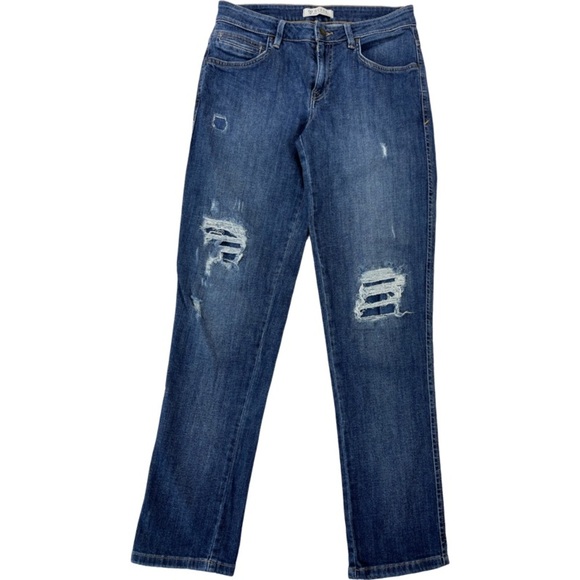 Guess Los Angeles Woman’s Distressed mid rise jeans medium wash size 25 - Picture 1 of 12